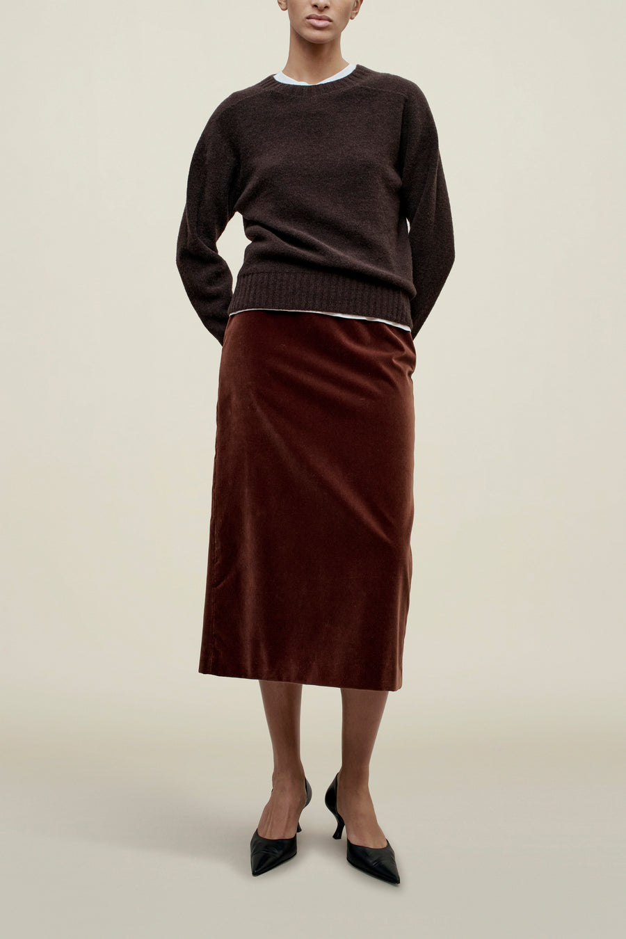 Nina Seamless Crewneck in Cashmere Wool