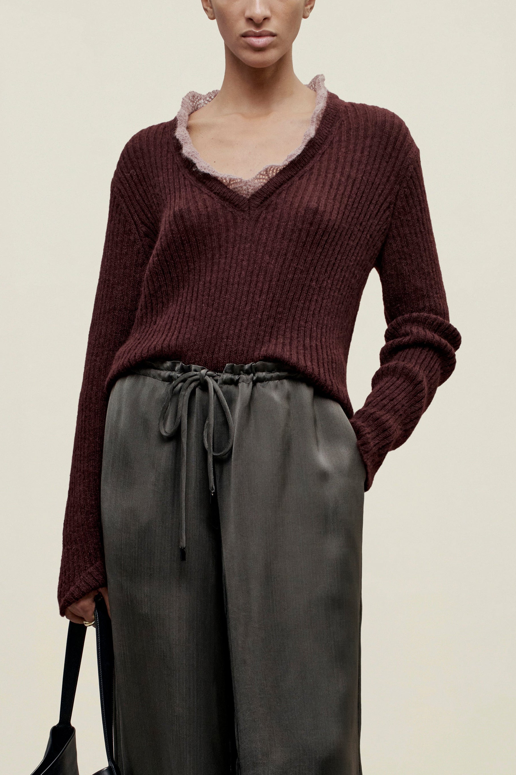 Leith V-Neck in Superfine Mohair