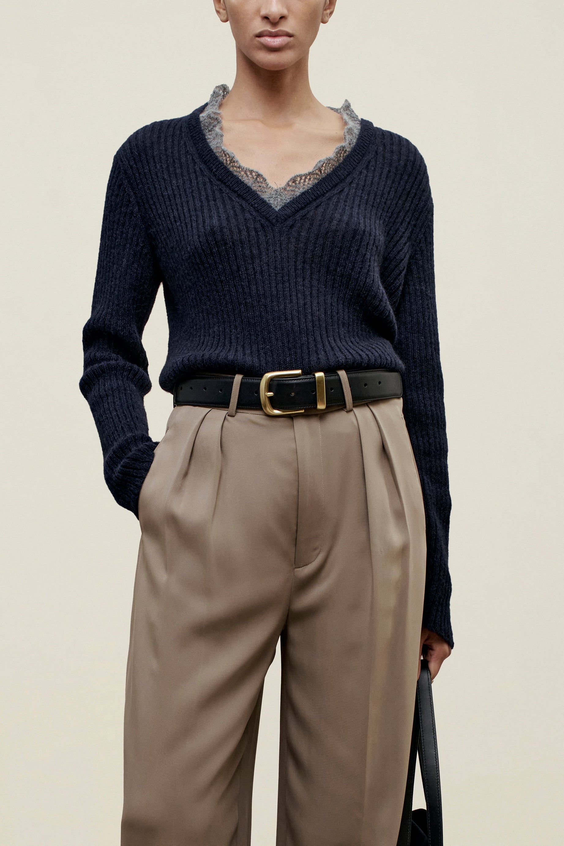 Leith V-Neck in Superfine Mohair