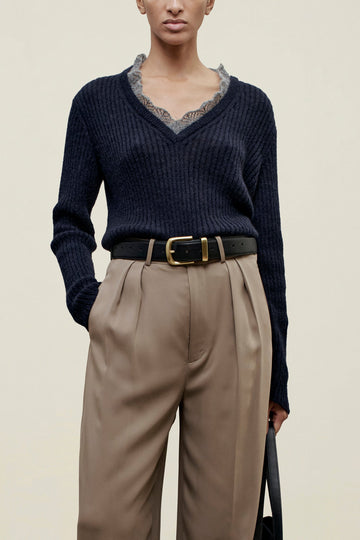 Leith V-Neck in Superfine Mohair