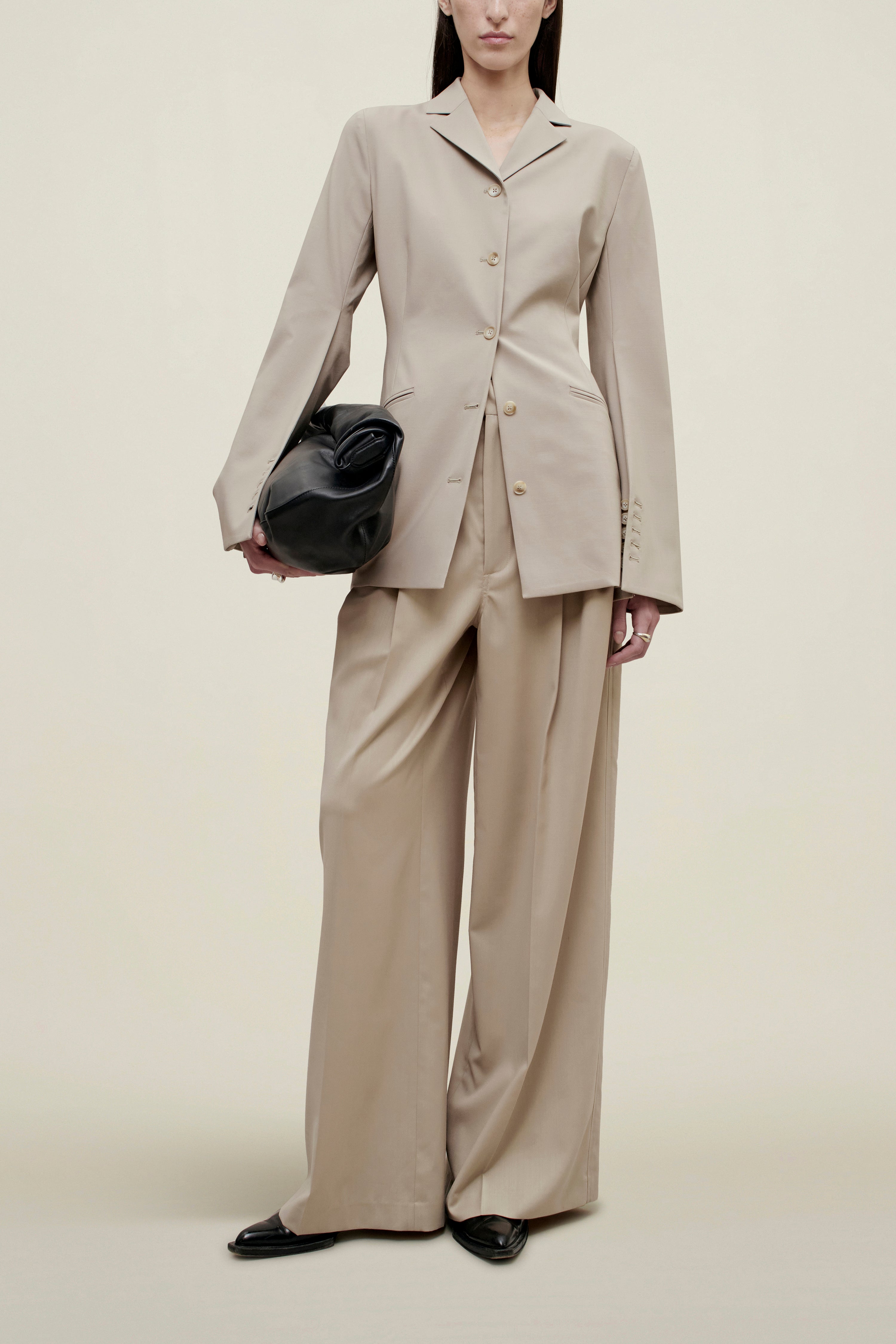 Benny Longline Blazer in Tropical Wool