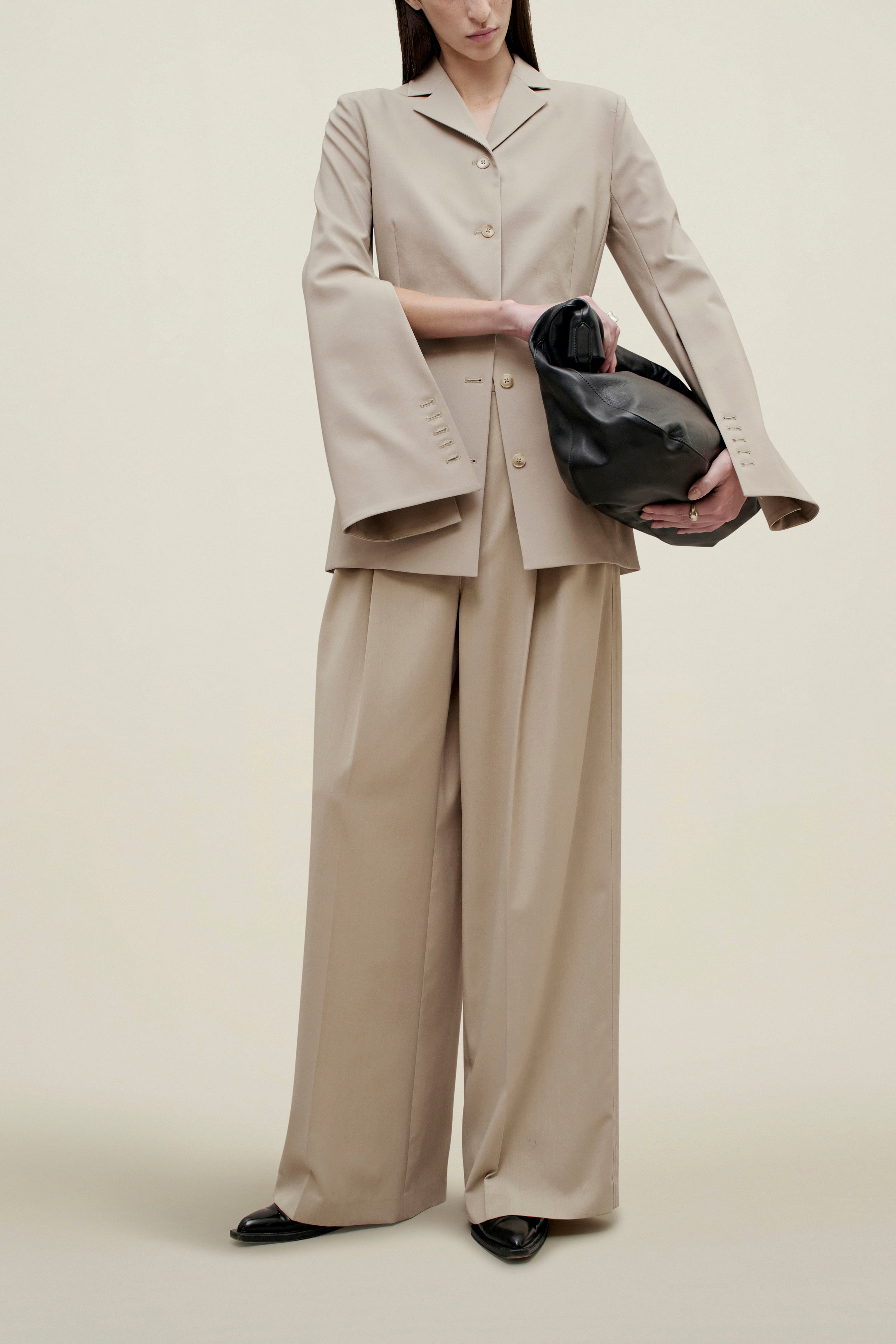 Benny Longline Blazer in Tropical Wool