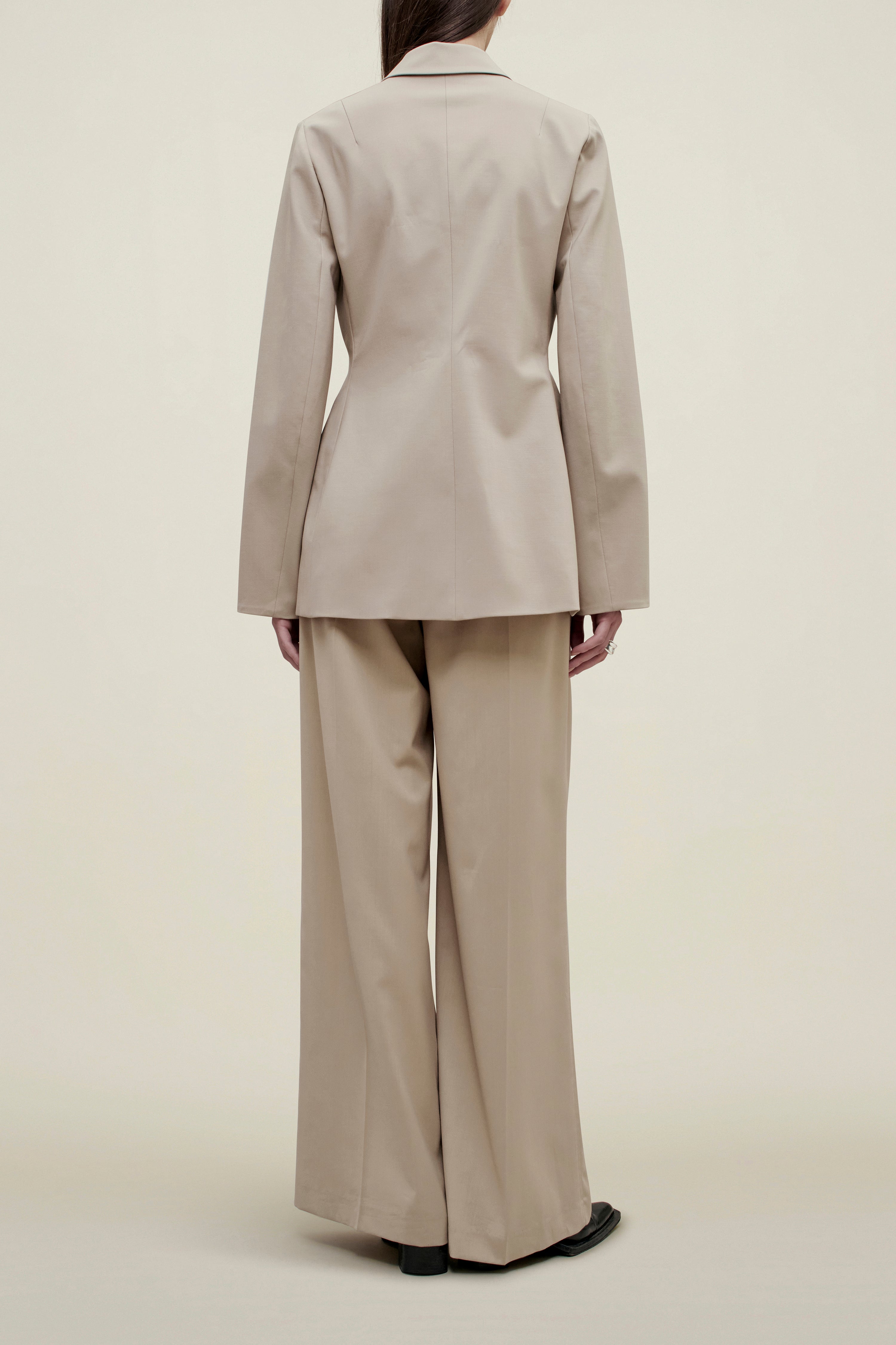 Benny Longline Blazer in Tropical Wool