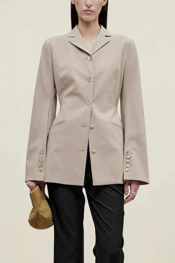 Benny Longline Blazer in Tropical Wool