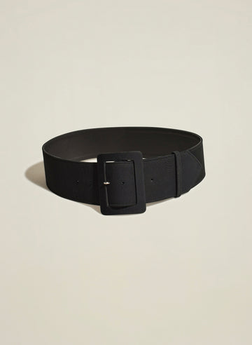 Mieka Covered Belt in Black Ella Sporty Suiting