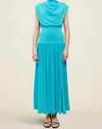 Victoria Draped Gown in Slinky Jersey