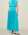 Victoria Draped Gown in Slinky Jersey