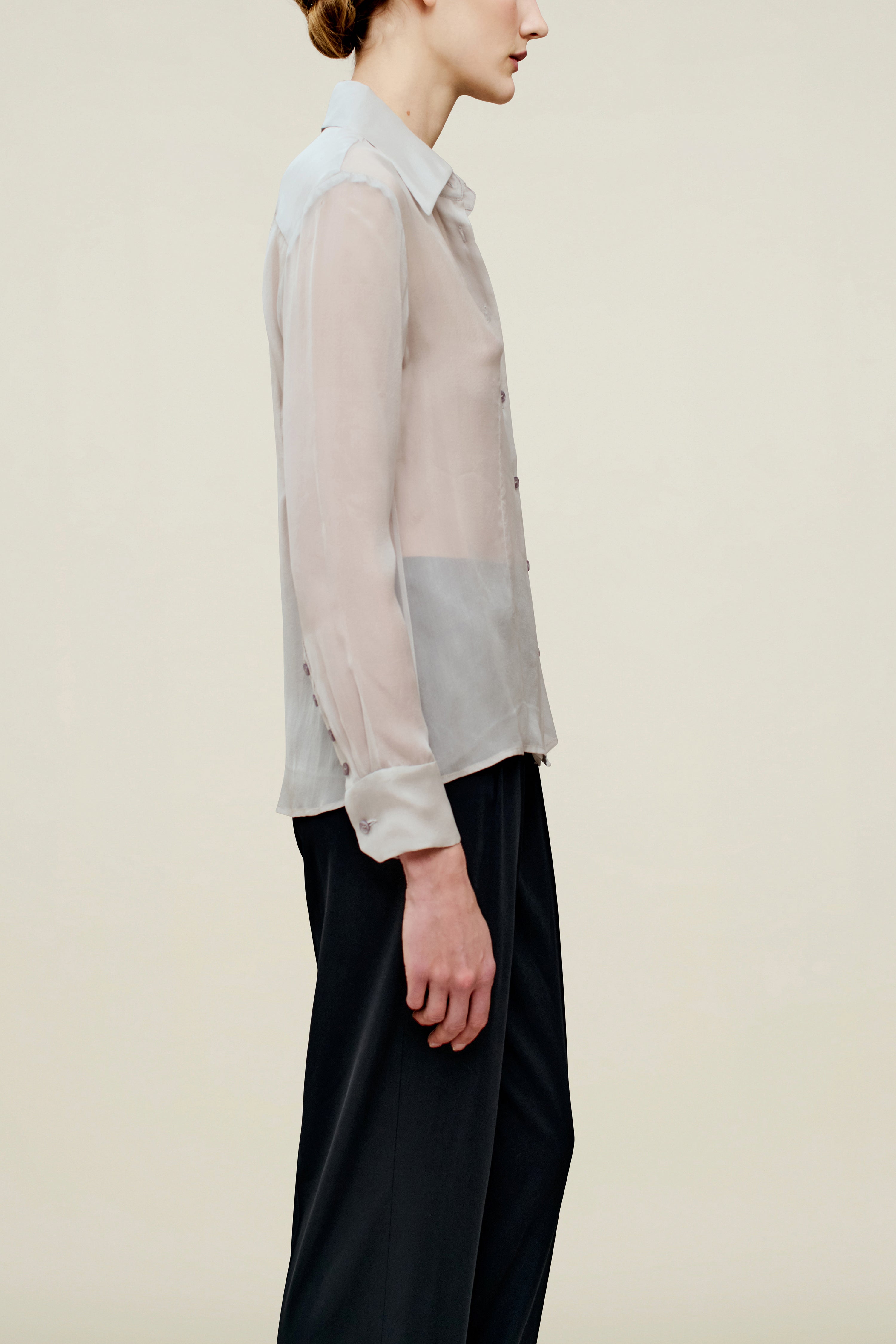 Léa Slim Blouse in Silk Chiffon
