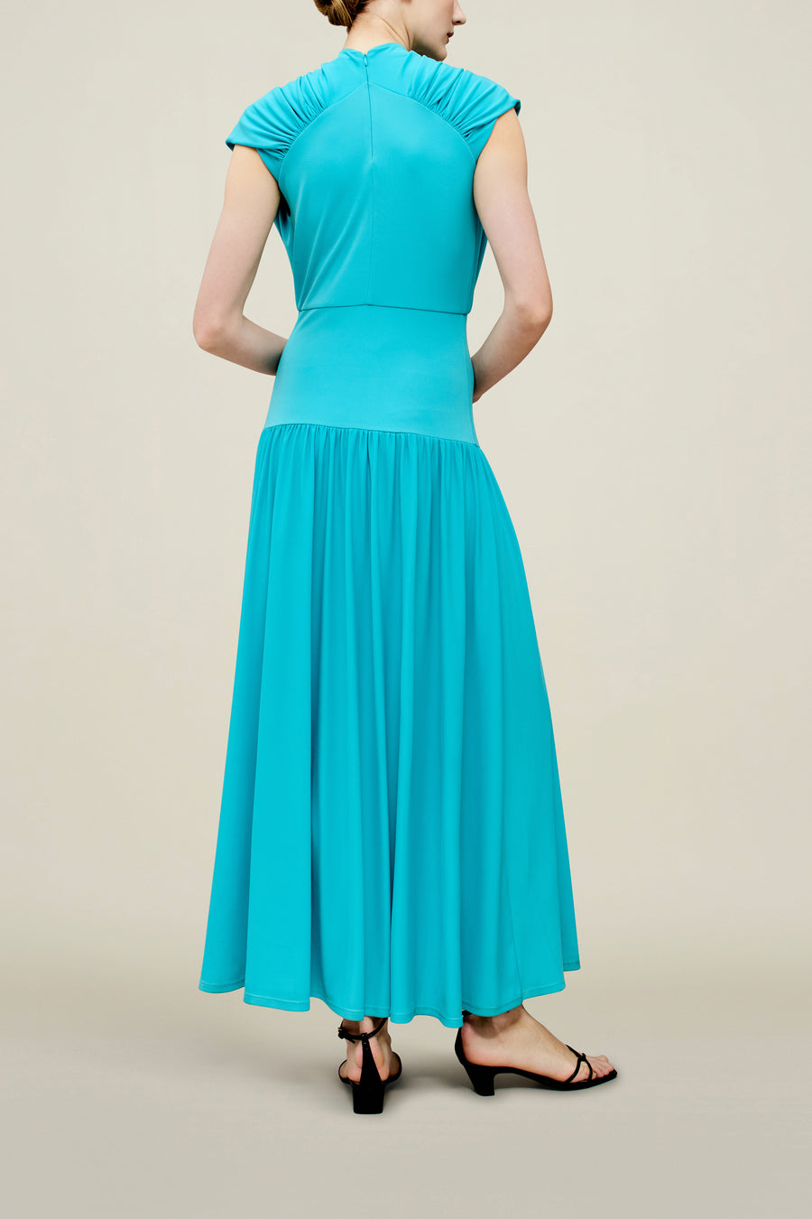 Victoria Draped Gown in Slinky Jersey