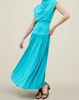 Victoria Draped Gown in Slinky Jersey