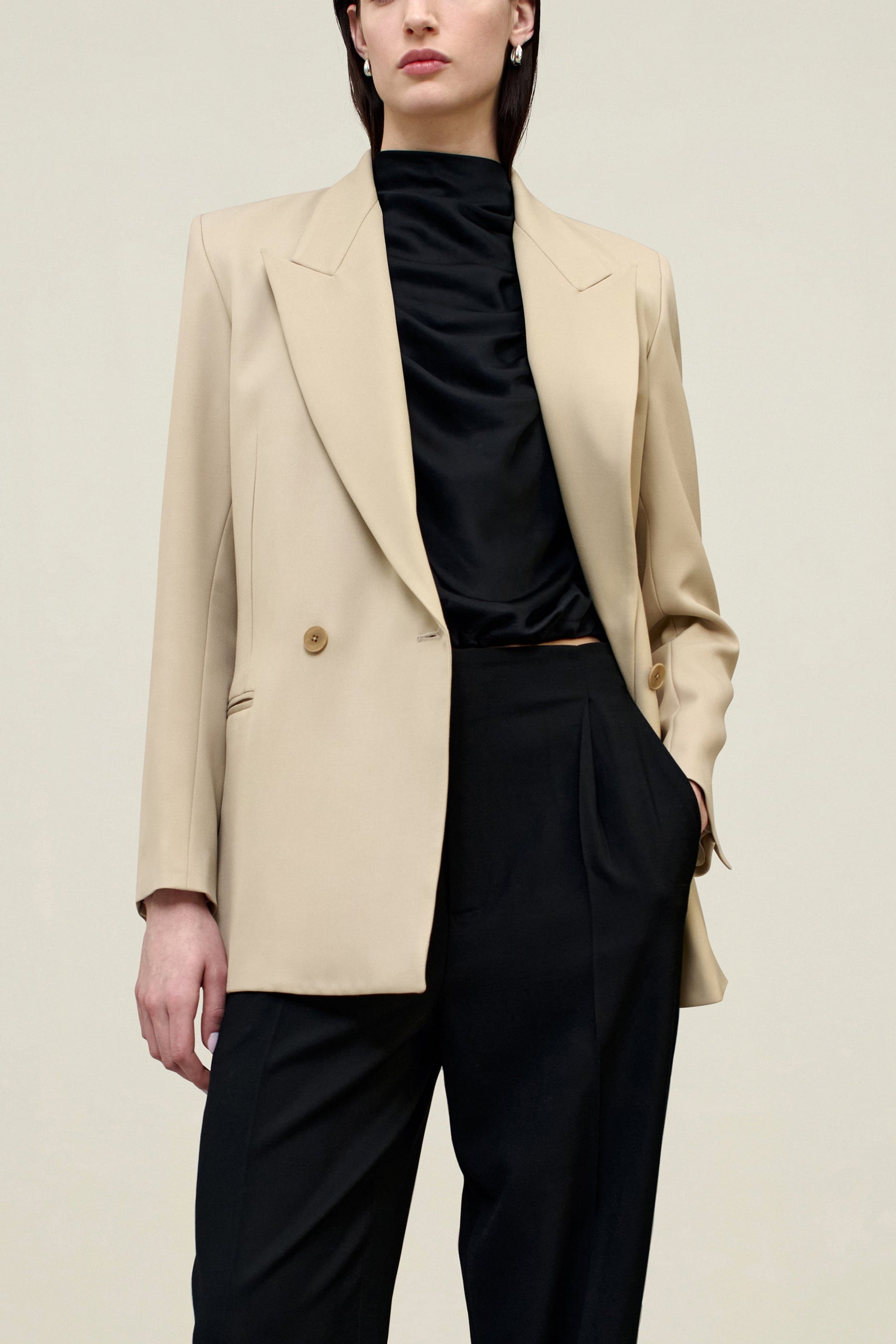 Emilio Tuxedo Blazer in Wool Twill