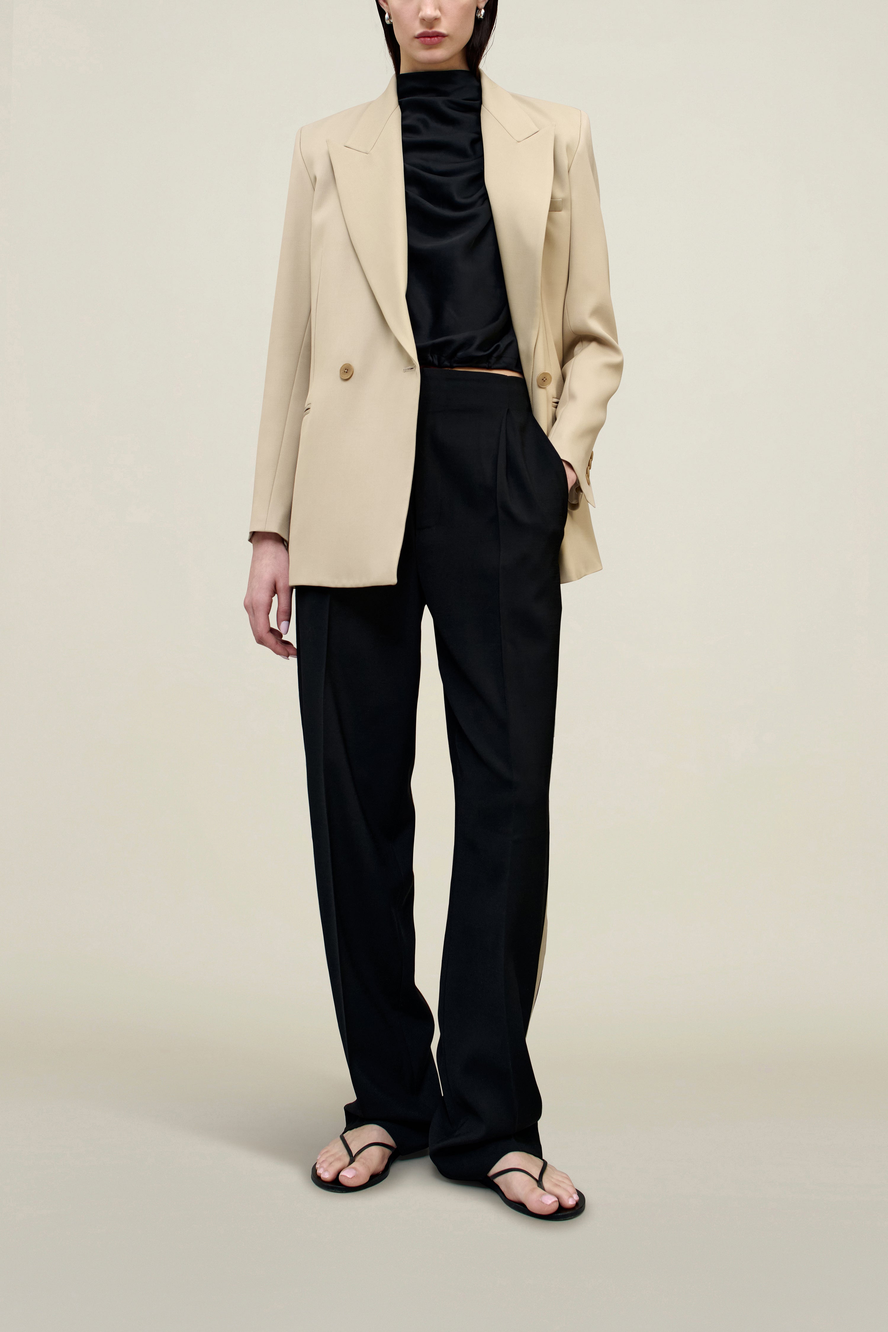 Emilio Tuxedo Blazer in Wool Twill