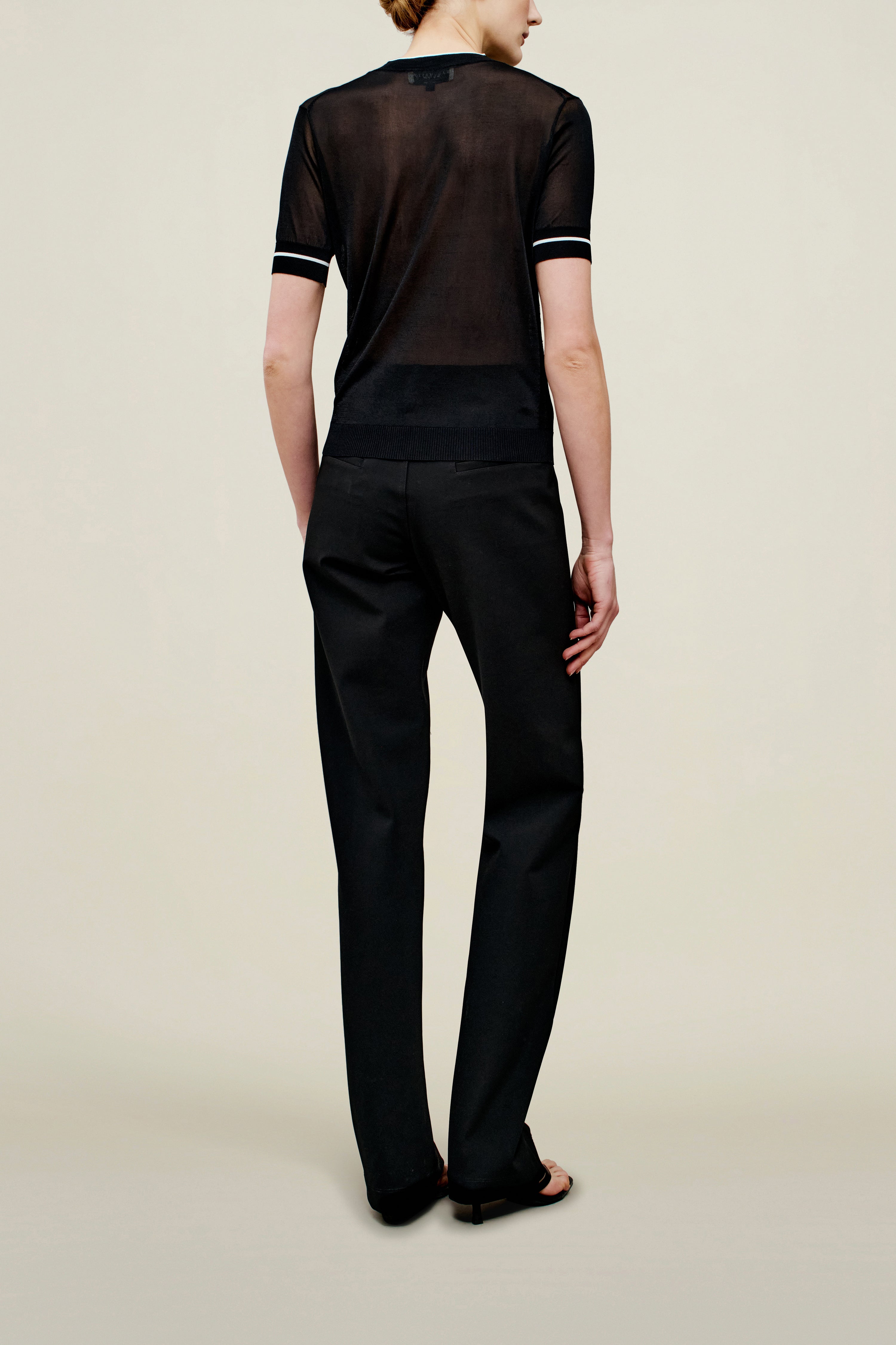 Kim Crewneck Tee in Matte Viscose