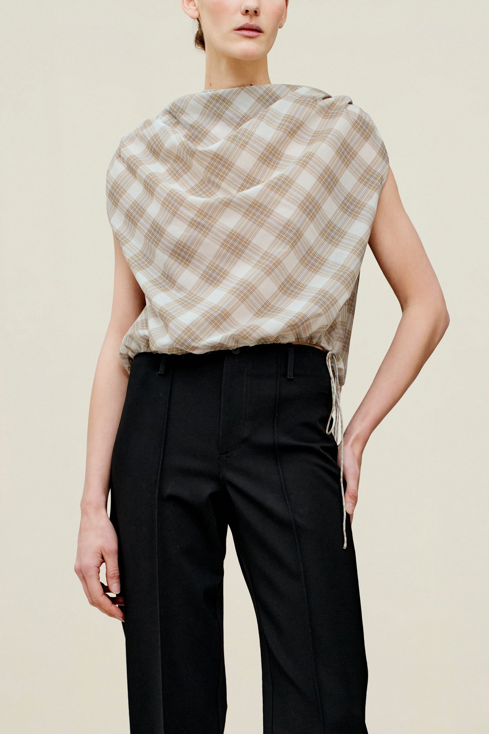 【KALLMEYERカルメイヤー】ChloeBibButtonDownShirt Chloé Bib Button Down in Blue Plaid – KALLMEYER