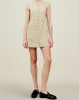 Cybill Short Dress in Wool Twill