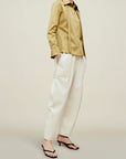 Billie Tie Blouse in Cotton Sateen