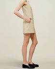 Cybill Short Dress in Wool Twill