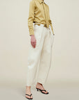 Billie Tie Blouse in Cotton Sateen