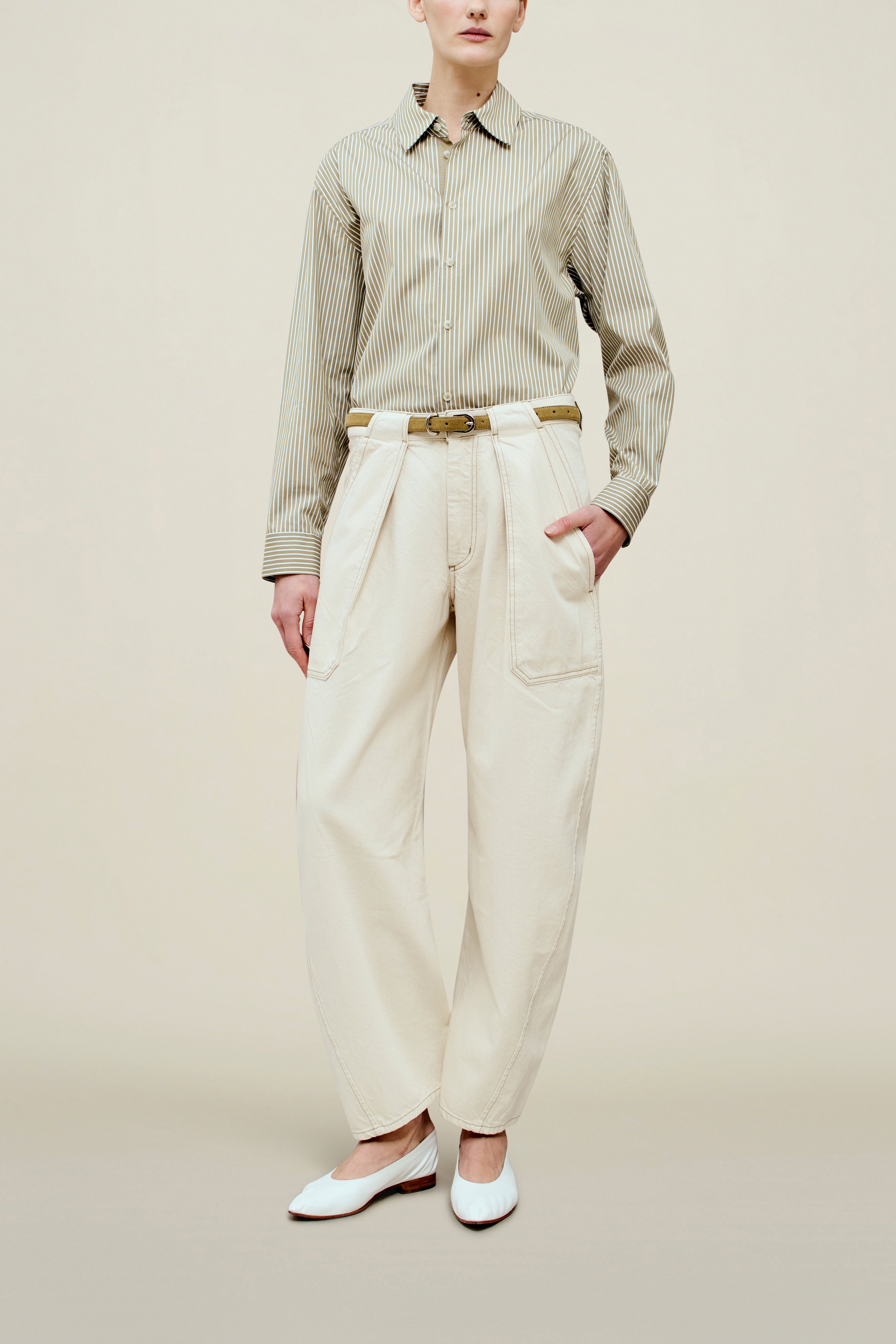 【関税込み】Kallmeyer ベージュ Column Leg ジーンズ 関税込み】Kallmeyer ベージュ Column Leg ジーンズ