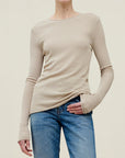 Cierra Waffle Knit in Linen Viscose