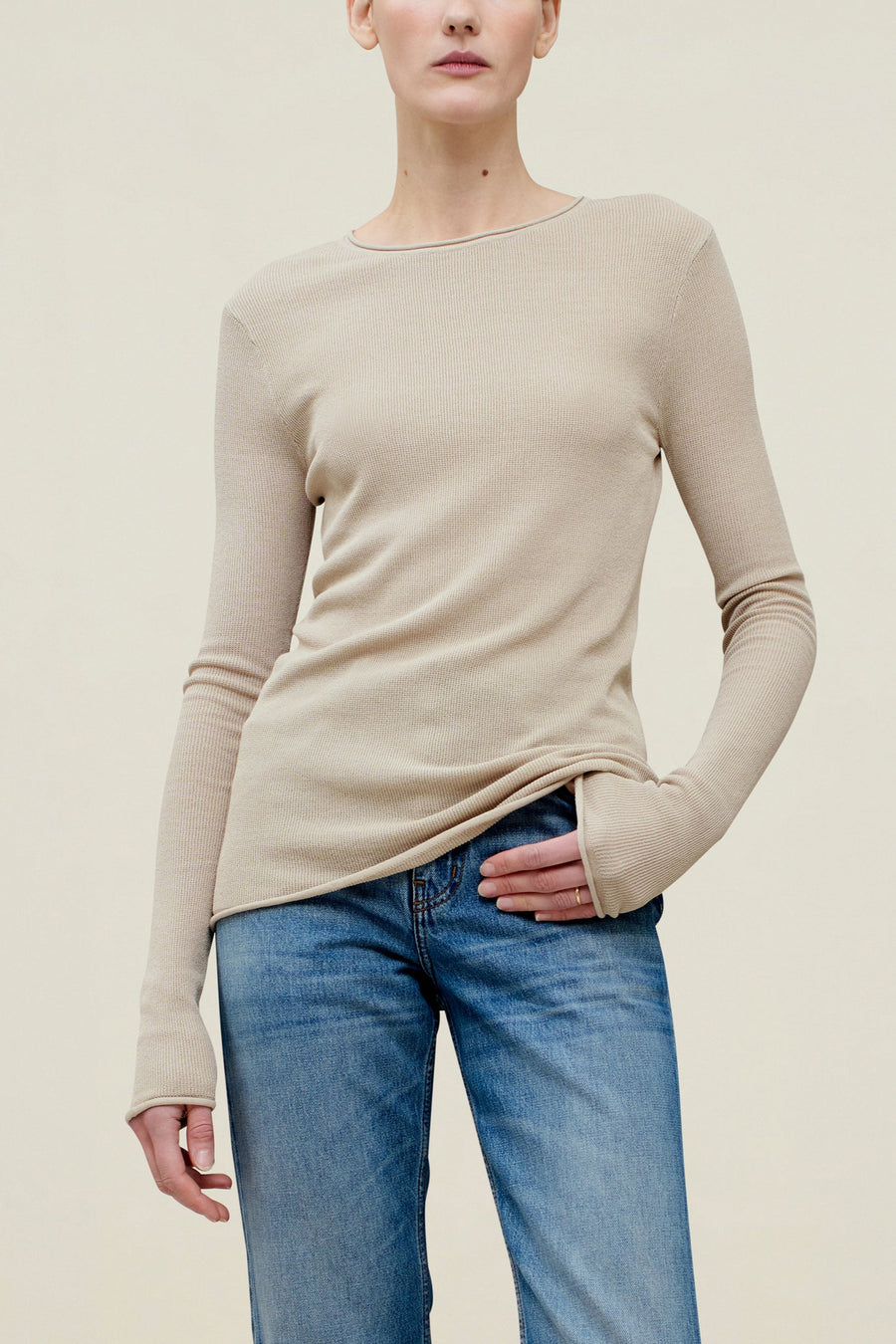 Cierra Waffle Knit in Linen Viscose