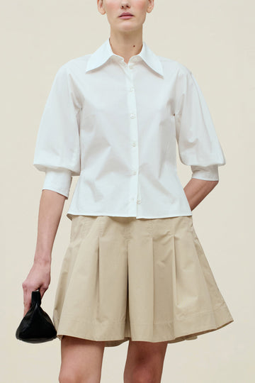 Colette 3/4 Sleeve Button Down in Soft Cotton