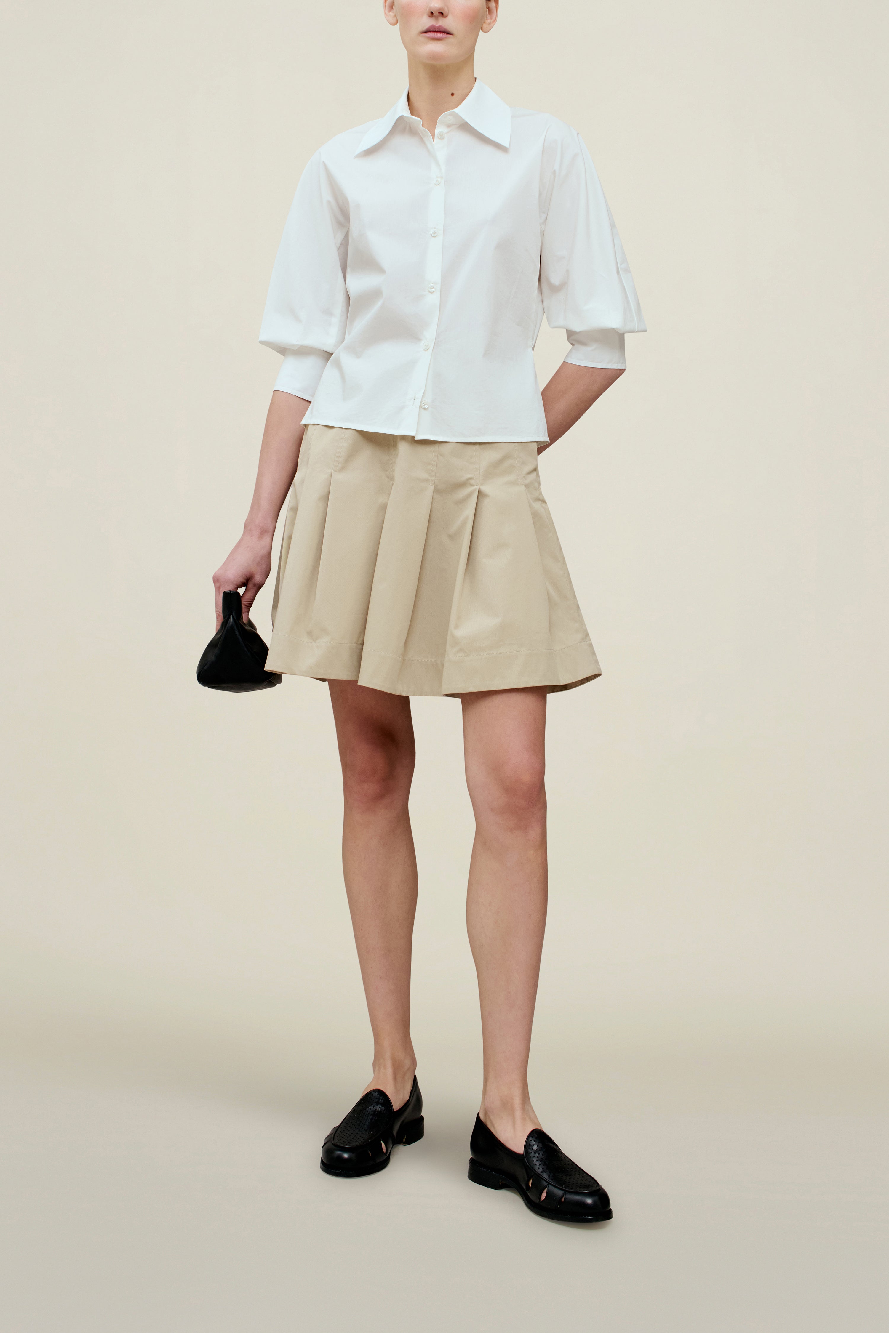 Colette 3/4 Sleeve Button Down in Soft Cotton