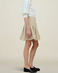 Sutton Pleated Skirt in Compact Cotton