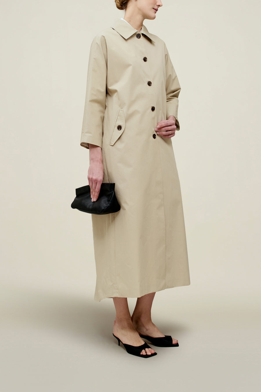 Tavi Dinner Trench in Compact Cotton