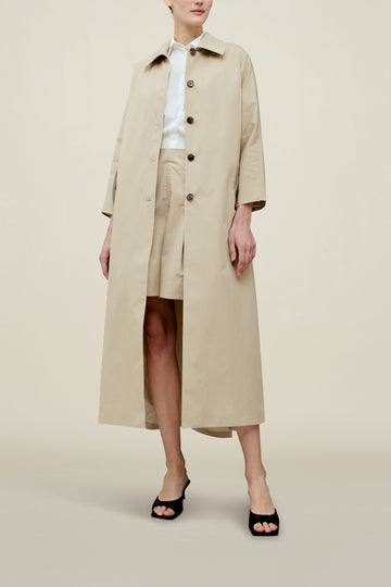 Tavi Dinner Trench in Compact Cotton