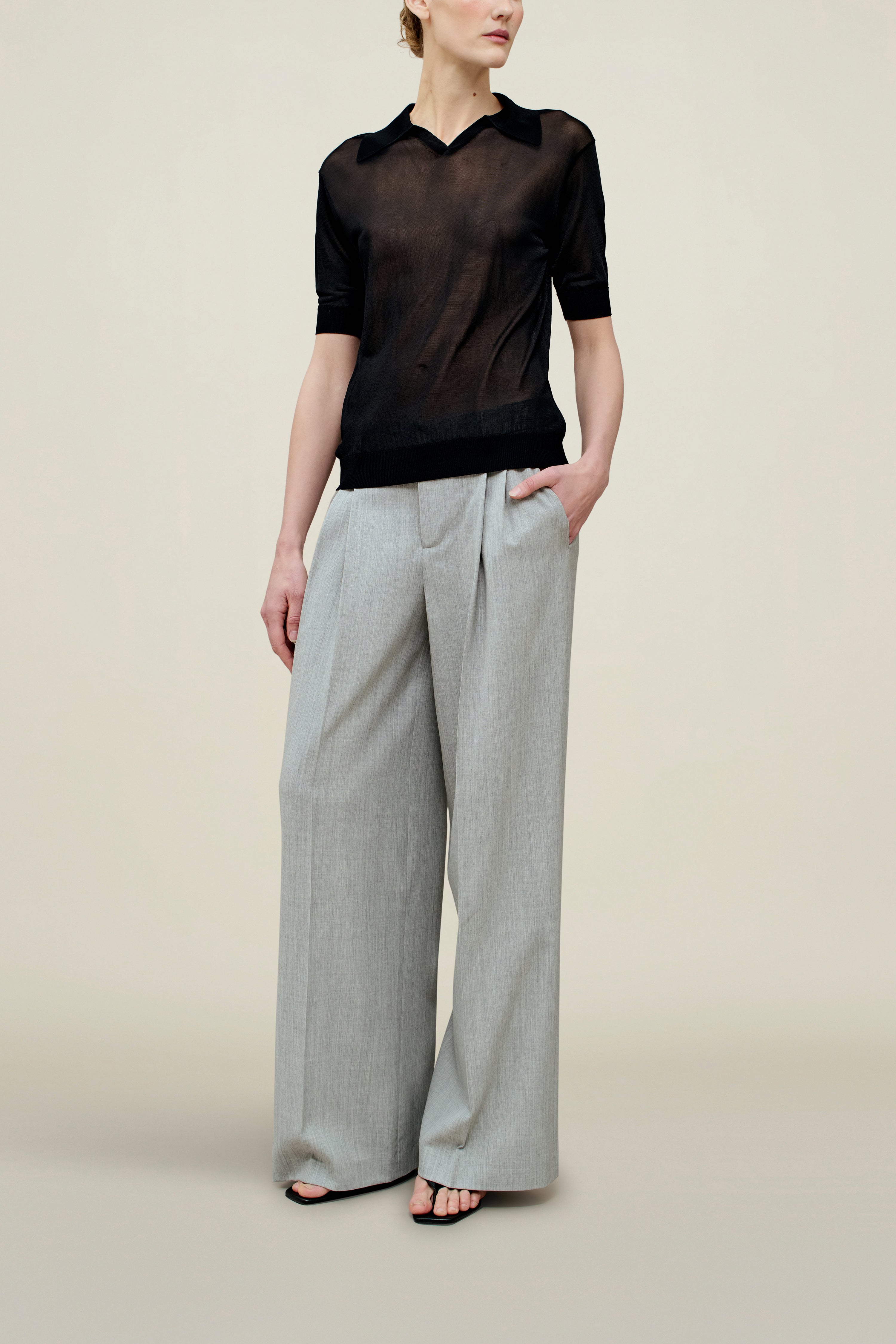 Eleanor Polo in Matte Viscose