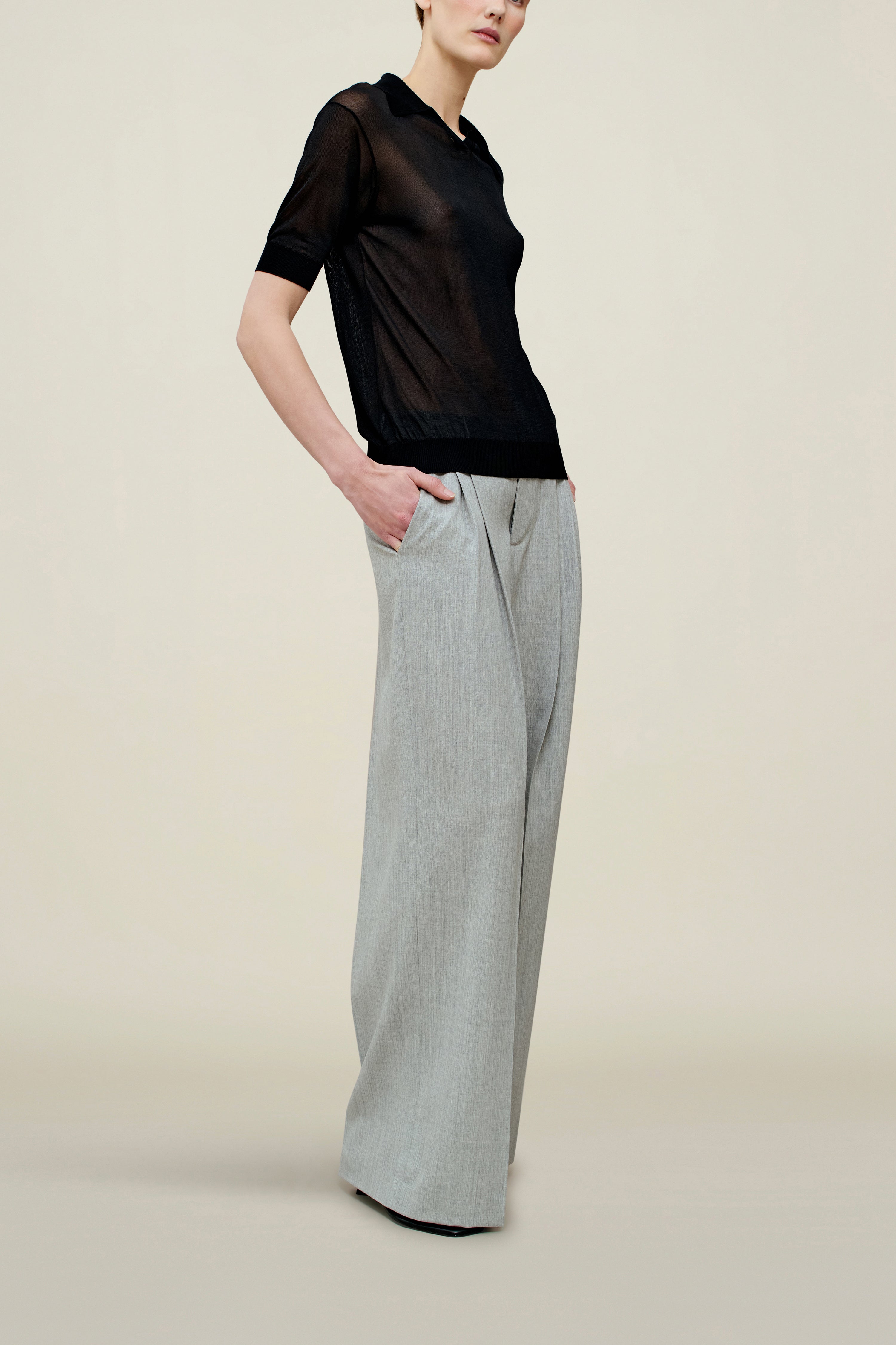 Eleanor Polo in Matte Viscose