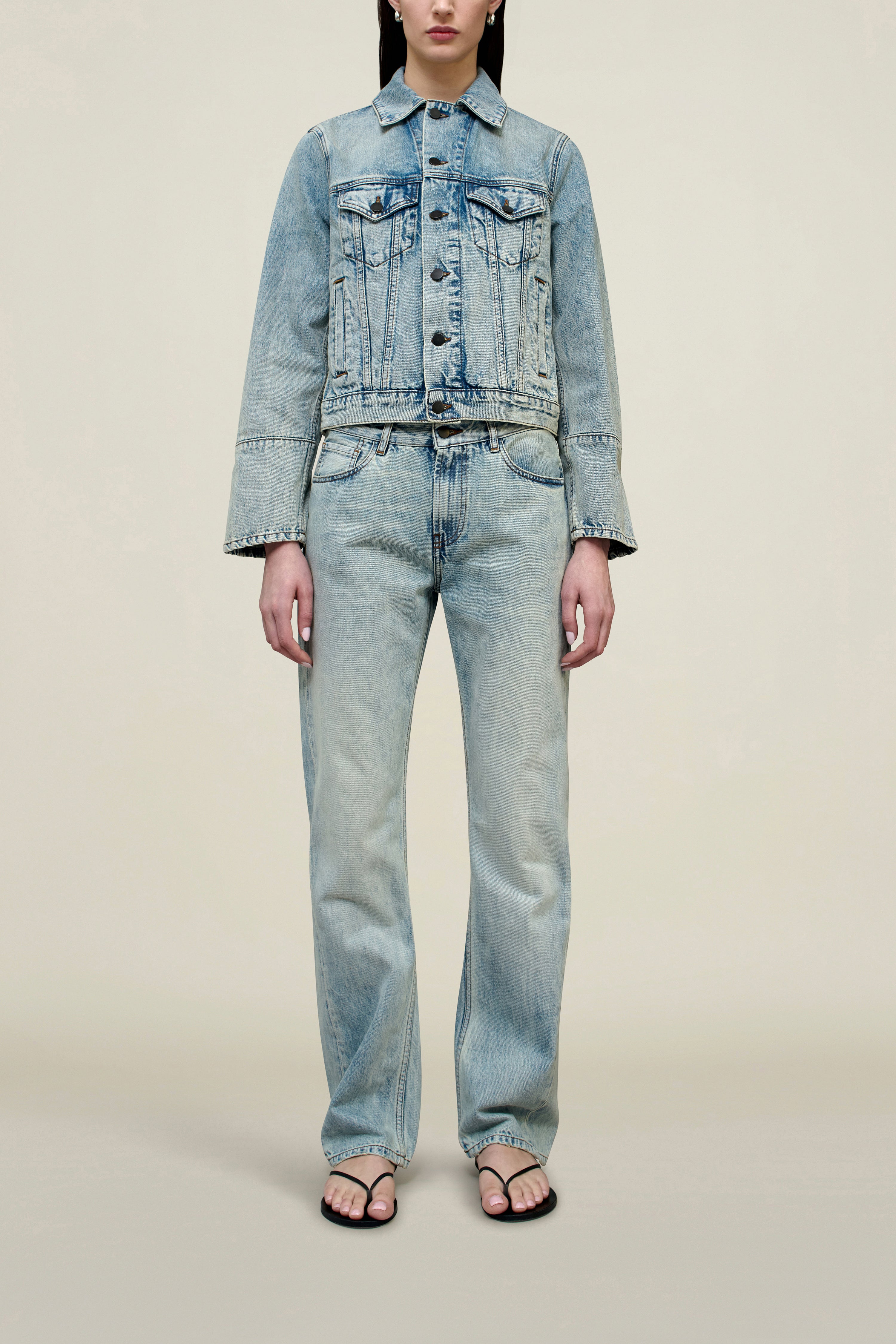 Axel Shrunken Jacket in Cotton Denim