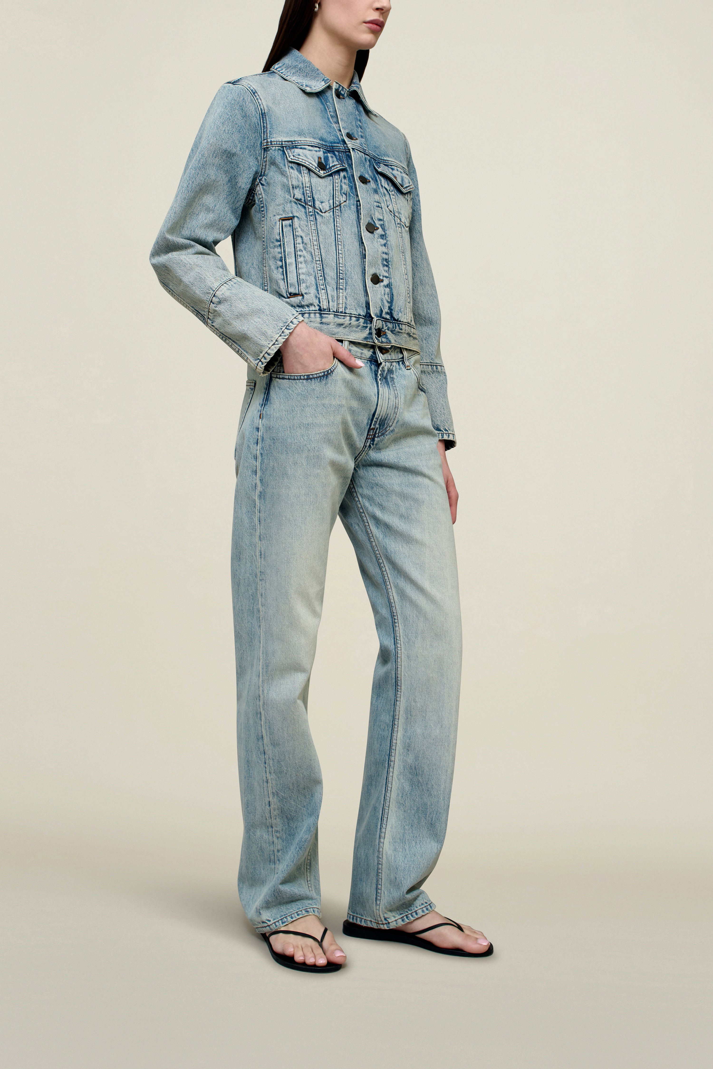 Axel Shrunken Jacket in Cotton Denim
