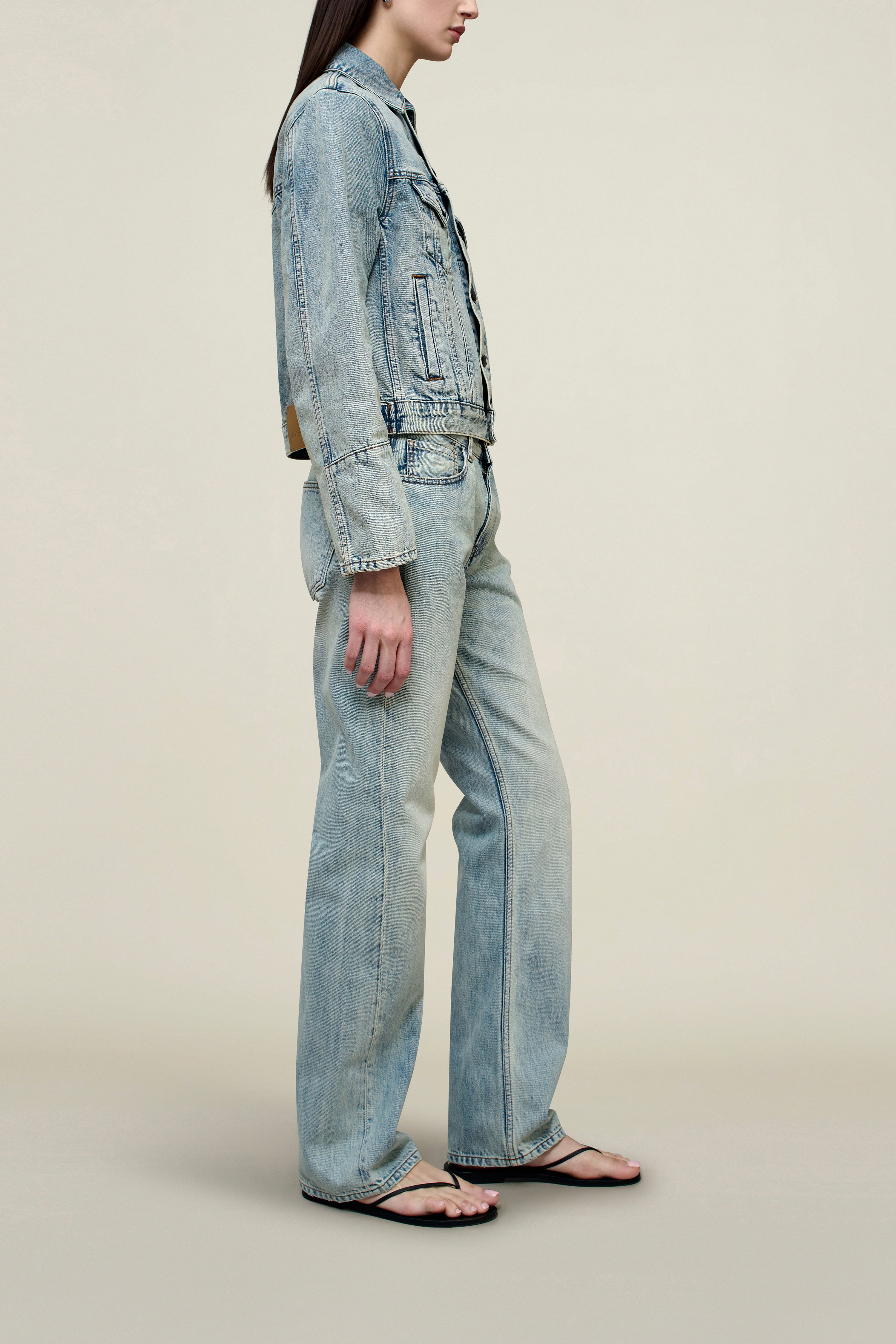 Axel Shrunken Jacket in Cotton Denim