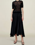 Alyse Gusset Skirt Silk in Silk Chiffon