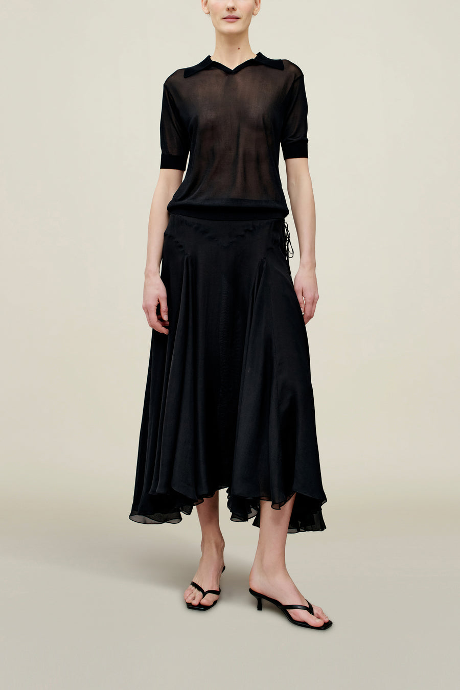 Alyse Gusset Skirt Silk in Silk Chiffon