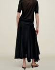 Alyse Gusset Skirt Silk in Silk Chiffon