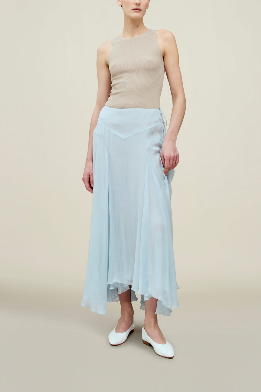 Alyse Gusset Skirt in Silk Chiffon