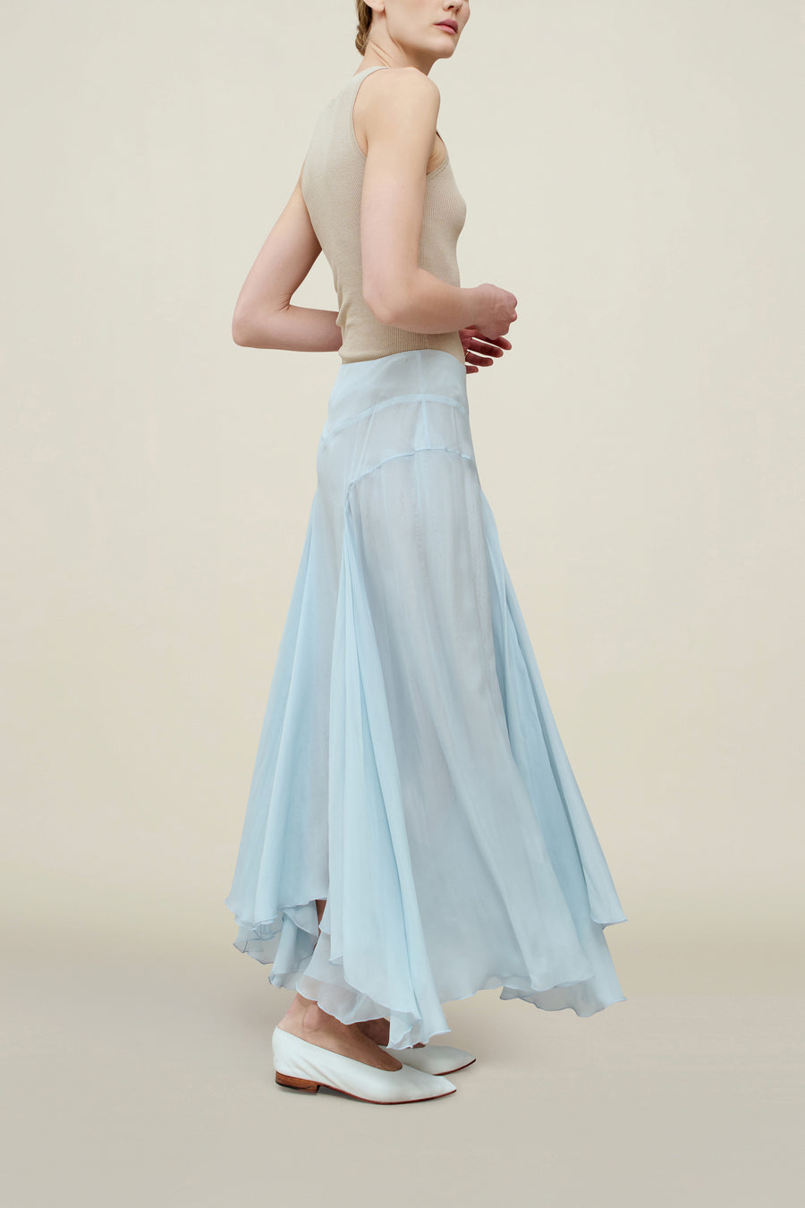 Alyse Gusset Skirt in Silk Chiffon