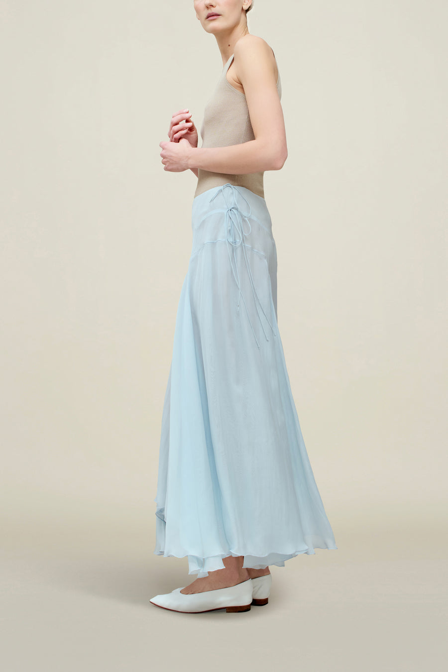 Alyse Gusset Skirt in Silk Chiffon