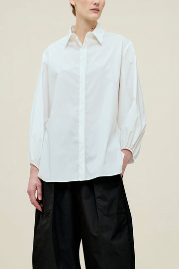 Ilia Balloon Sleeve Blouse in Soft Cotton