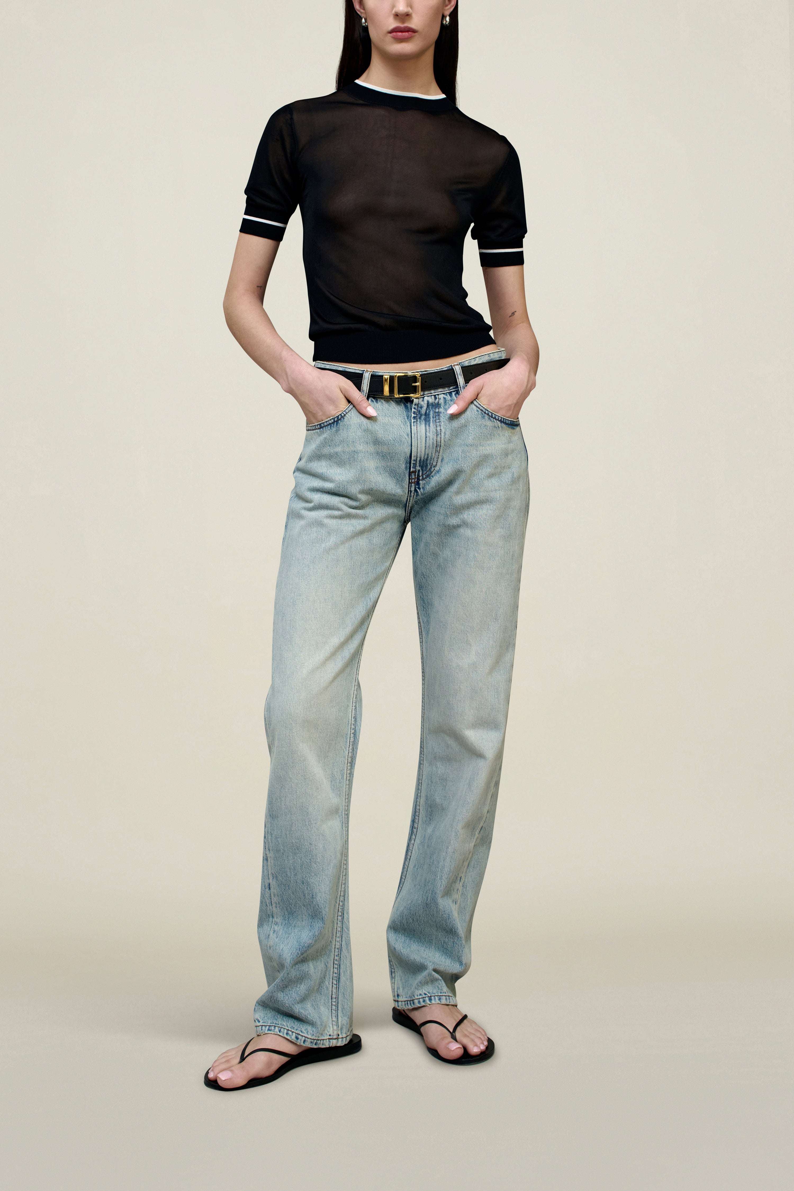 Adina Low-Rise Jean in Cotton Denim