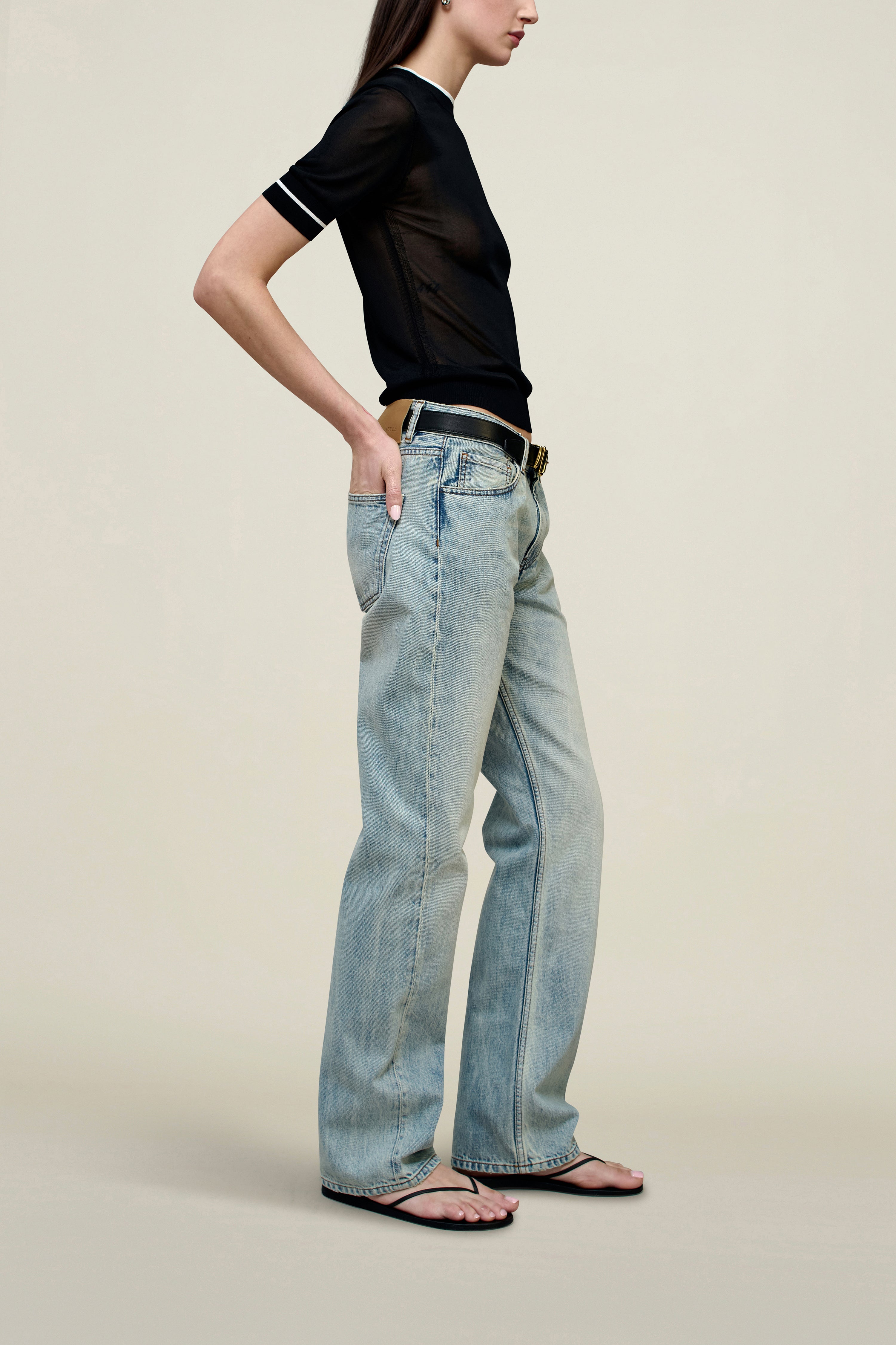 Adina Low-Rise Jean in Cotton Denim