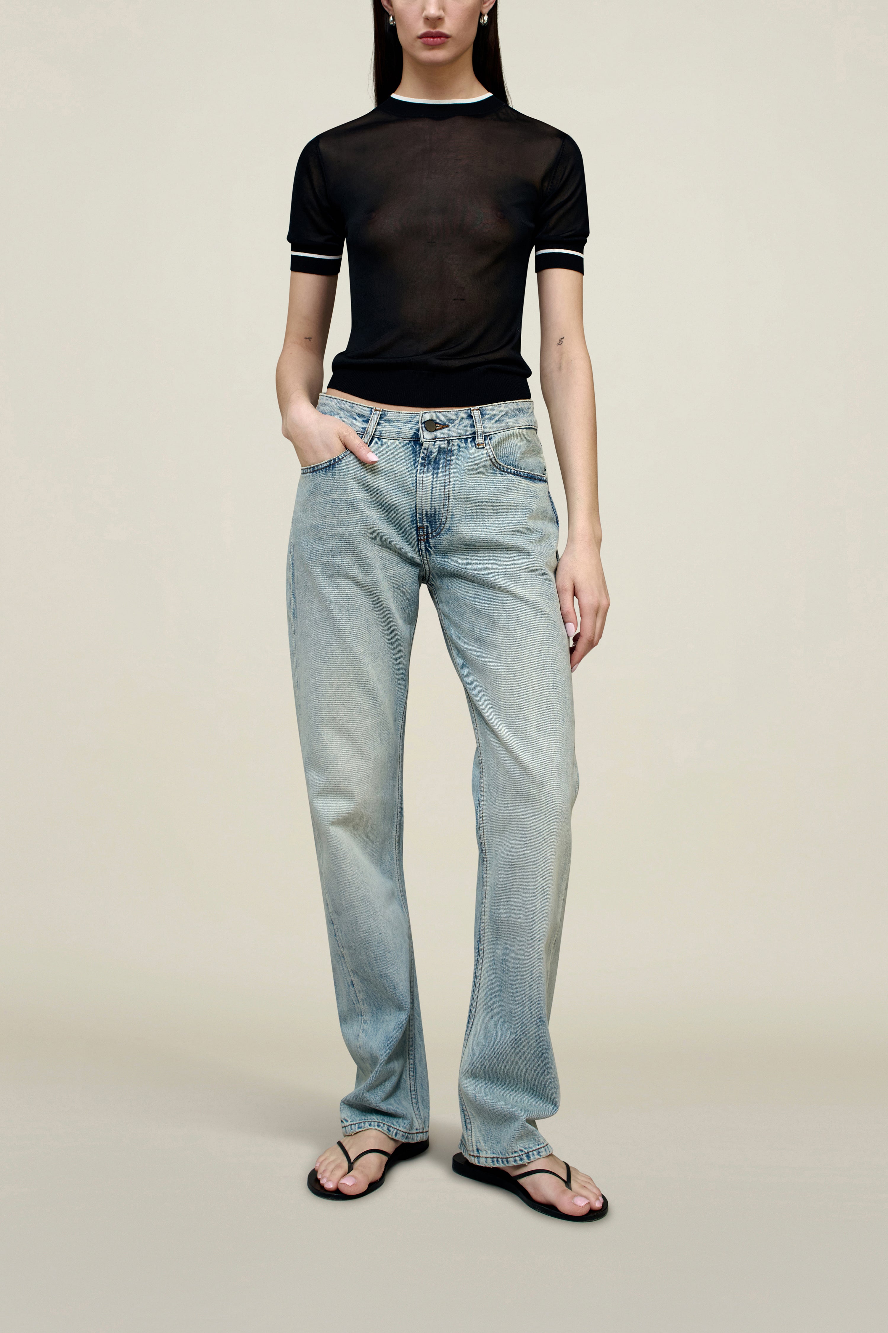 Adina Low-Rise Jean in Cotton Denim