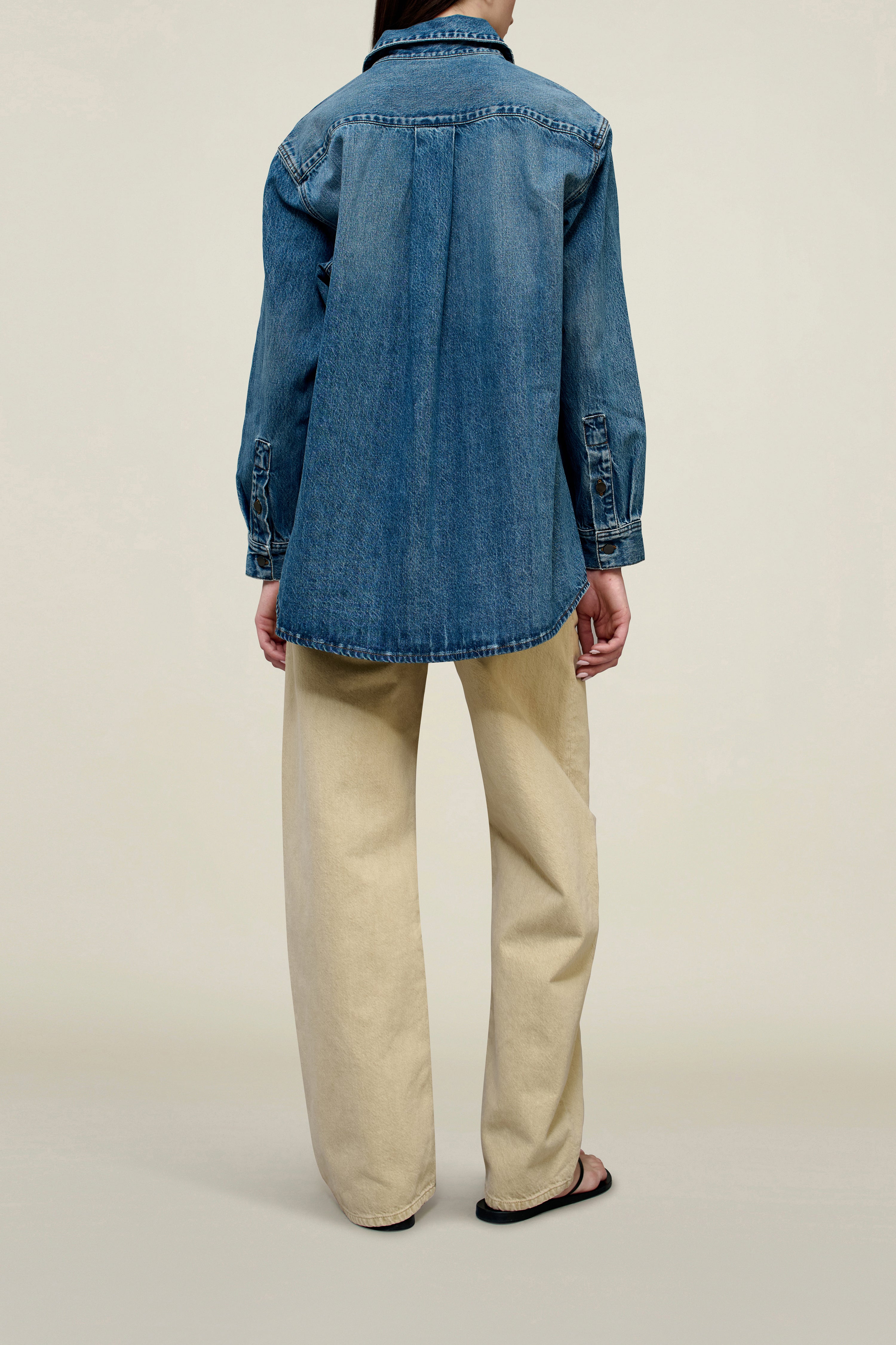 Benet Shirt Jacket in Dark Stonewash