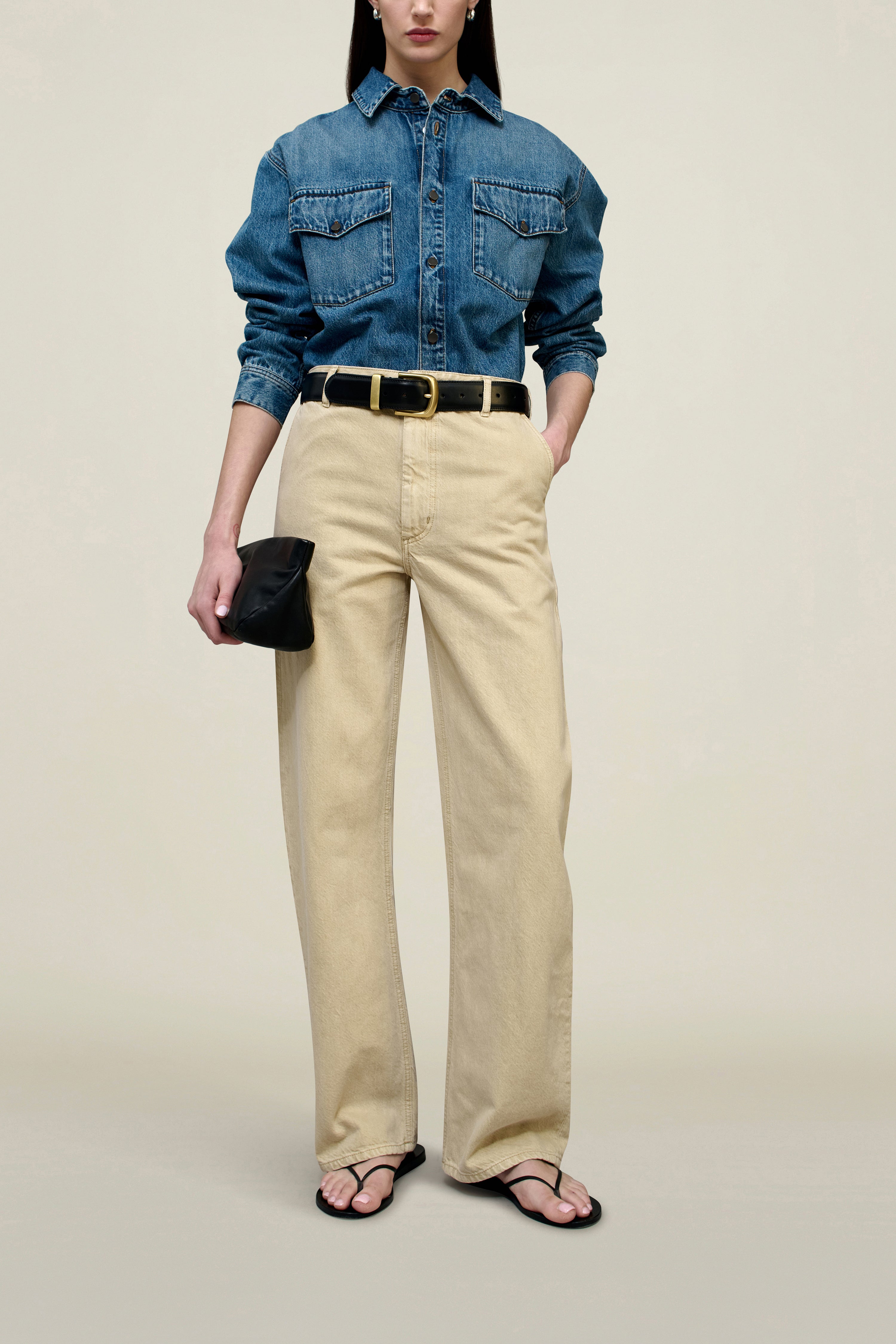 Benet Shirt Jacket in Dark Stonewash