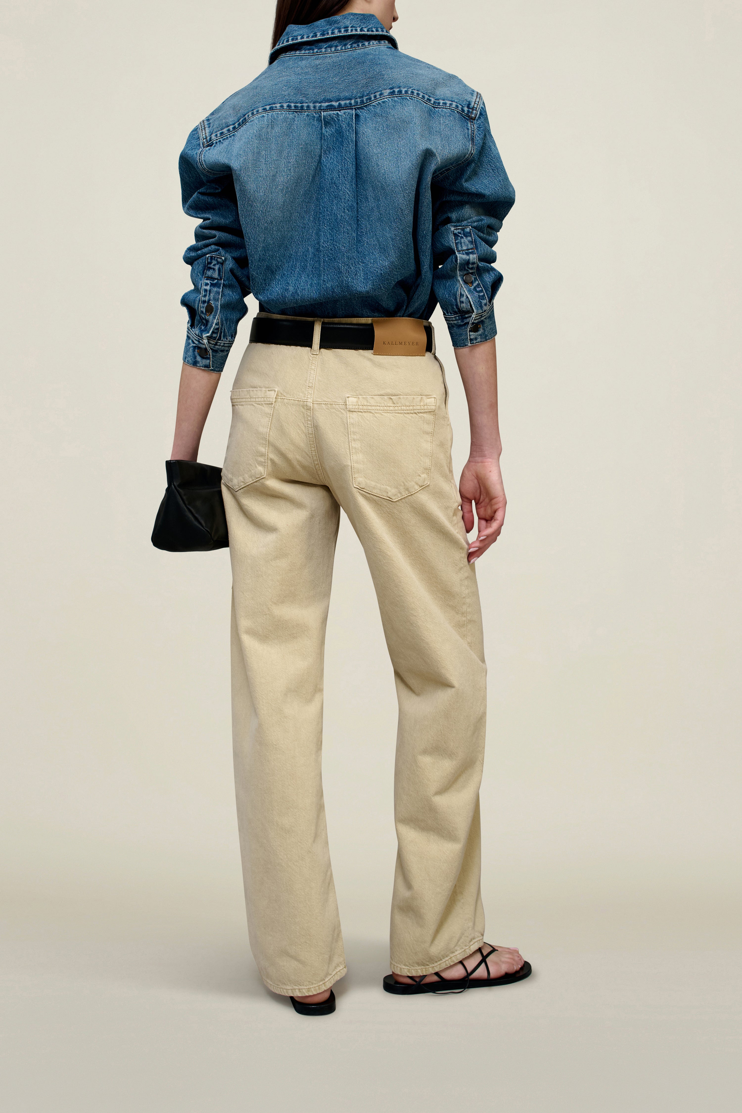 Column Leg Jean in Cotton Denim