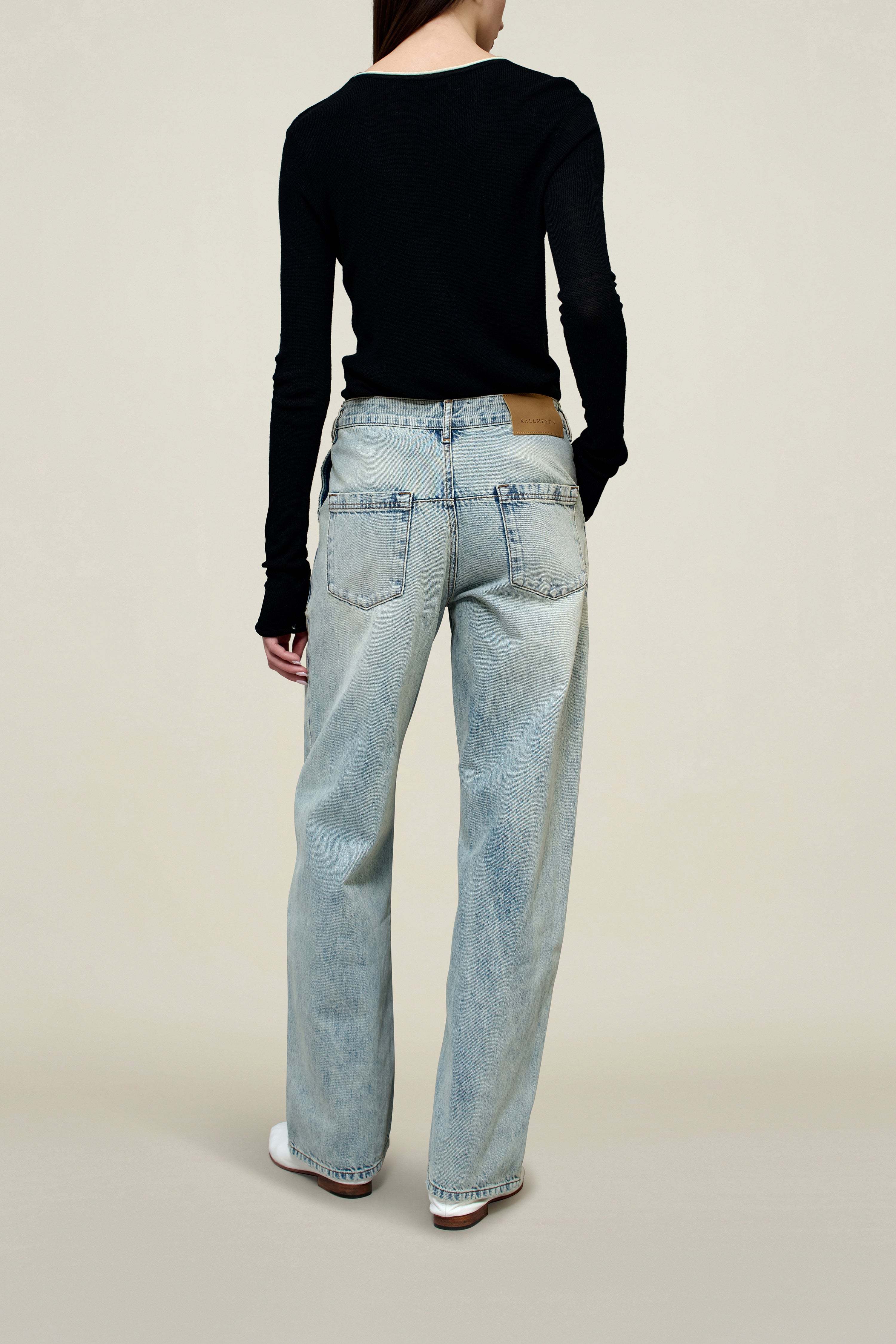 Column Leg Jean in Cotton Denim