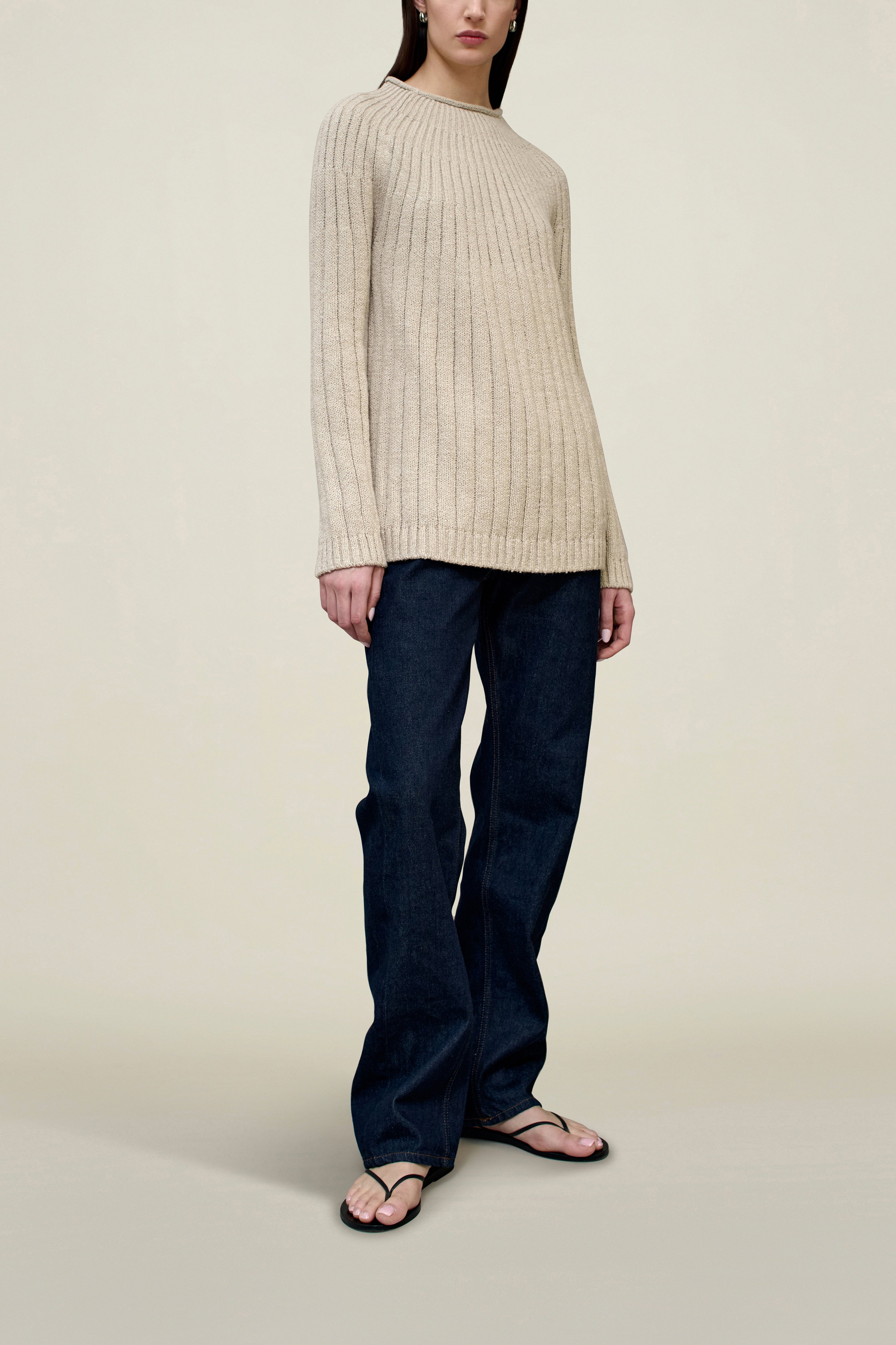 Riona Rollneck in Slub Cotton